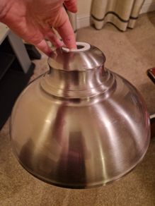 Retro Chrome Metal Ceiling Shades