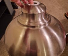 Retro Chrome Metal Ceiling Shades