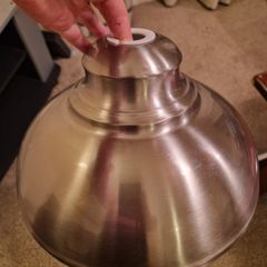 Retro Chrome Metal Ceiling Shades