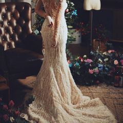 Beautiful vintage style wedding dress. Annylin Designer