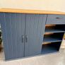 IKEA SKRUVBY Sideboard  (Black-Blue / Oak effect) Image 2