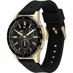 Tommy Hilfiger Men's Black Silicone Strap Watch