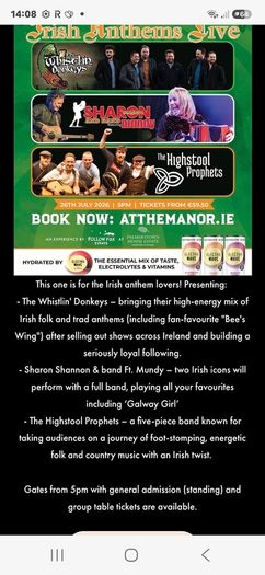 Irish Anthems live