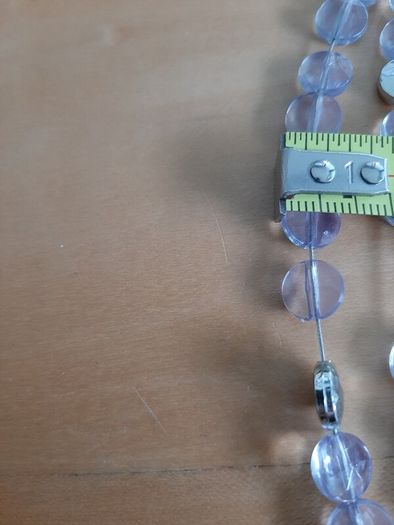 Grey and silver tone bead necklace