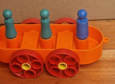 Vintage 1970s Toy Cars with Peg Figures
