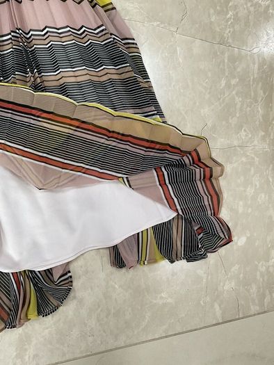 Karen Millen Rainbow Stripe Pleated Skirt - as seen on TV