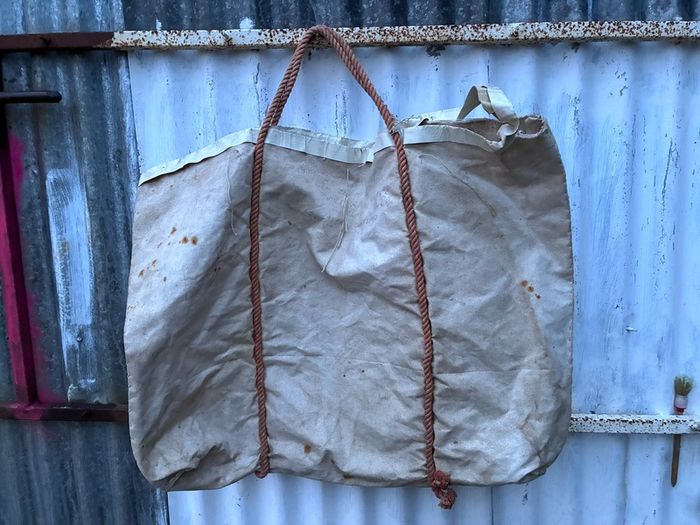 Antique British Navy canvas bag