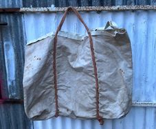 Antique British Navy canvas bag