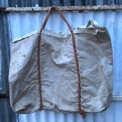 Antique British Navy canvas bag