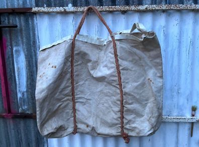 Antique British Navy canvas bag