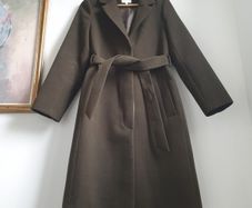 Warehouse Khaki Green Coat Size Uk 10