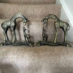 Brass giraffes ornaments
