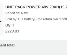 ebike battery 48v 20aH