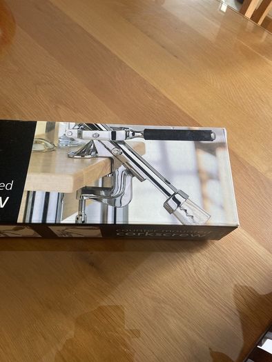 Counter mounted corkscrew