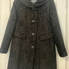 Barbara Lebek Coat - Size 12 - Elegant - Animal Texture