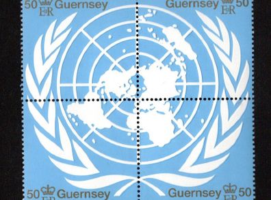 1995 Guernsey 50th Anniversary of Unites Nations Commemorative Stamps Mint Never Hinged (MNH)