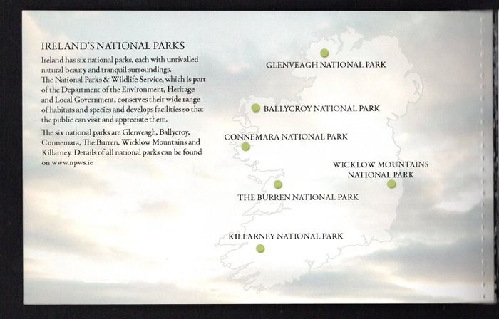 2011 Ireland National Parks of Ireland Commemorative Stamps Booklet Mint Never Hinged (MNH). Scans of contents show in advert.