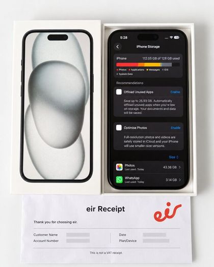 iPhone 15 128GB Black  Unlocked - Box + Receipt