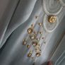 VINTAGE Stephen mint and gold cardigan Sz 16 Image 3
