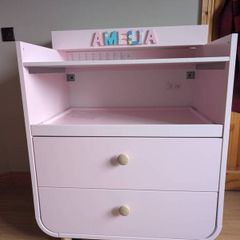 Changing table light pink