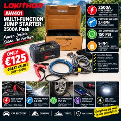 LOKITHOR AW401 2500A Jump Starter & Pressure Washer 150 PSI