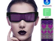 main image for ad Bluetooth LED Glowing Light Up Flashing Party Glasses Magic Luminous App Control For Halloween Christmas