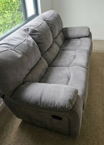 Grey Reclining Sofa Suite