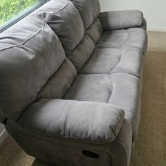 Grey Reclining Sofa Suite