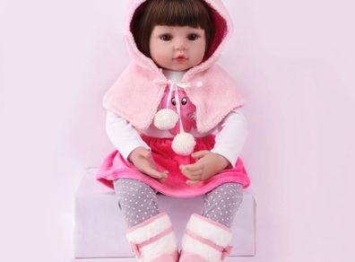 Reborn Doll 24 Inches/60 cm Realistic Soft Silicone Vinyl Lifelike Cute Newborn Reborn Baby Dolls Boy Girl Toys (FREE POSTAGE)