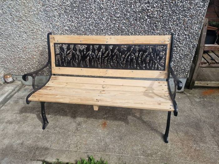 Cast iron garden bench