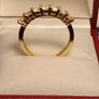Gold Plated Sterling Silver 7 Stone Moissanite Band Ring Image 8