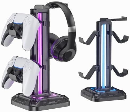headset Stand with 9 Light Modes