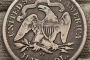 USA United States Silver 1876 CC Seated Liberty Half Dollar