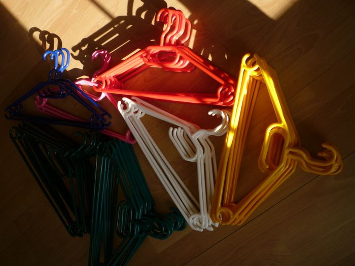 COAT HANGERS & 5 x TROUSER RACKS. Clothes Hangers  Jacket Top Trousers hangers. 6 colours.