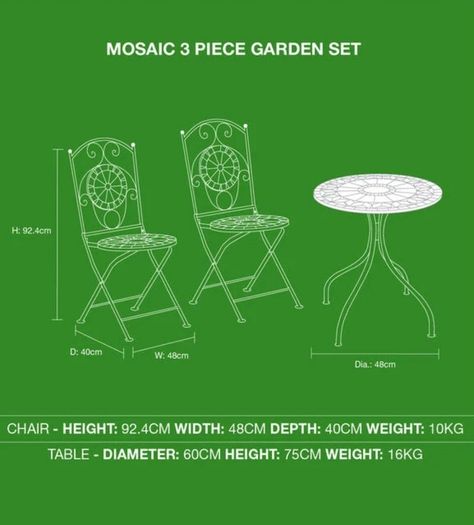 Garden Furniture - Bistro Table & Chairs