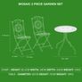 Garden Furniture - Bistro Table & Chairs Image 3