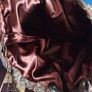 Vintage Floral Tapestry Tote Bag with Gold Chain Handles & Matching Pouch Image 3