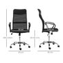 Office Chair Mesh Chair with Adjustable Height Black Image 3