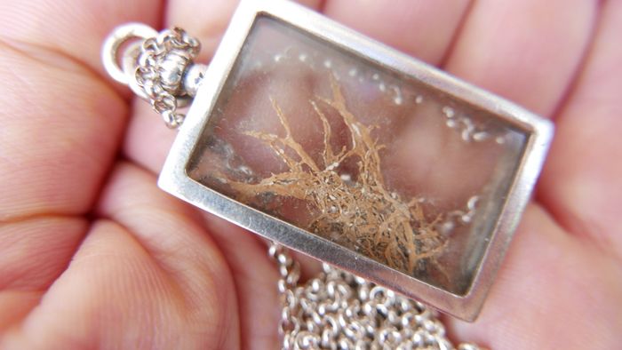 Vintage Sterling Silver 925 Flower Necklace (length 27" - 23,6g)