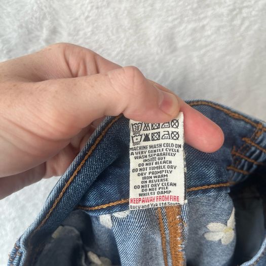 Lucy And Yak Daisy Print Jeans Sz 26W S