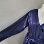 CurveWow navy satin stripe pleated dress, Size 20, BNWT Image 2