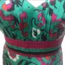 Monsoon Ladies Green Fushia A Line  Floral Silk Blend Midi Dress Lined Uk 12 Including Post Image 2