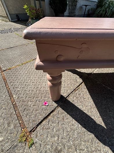 Solid wood painted coffee table