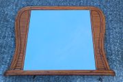 Mid-century bamboo overmantle