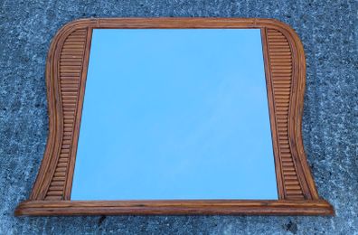 Mid-century bamboo overmantle