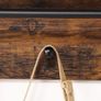 Wall Coat Rack in Industrial Design, Vintage with 3 Hooks, Bar and Shelf 40 x 60 x 21.5 cm, Wood/Black Image 4