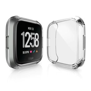 TPU Silicone Case Smart Watch Anti-Scratch Screen Protector Shell Plating Ultra-Thin Soft Cover For Fitbit Versa Band Sport