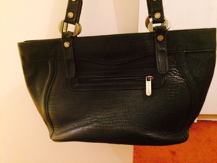 Beautiful dark green/ olive green leather purse