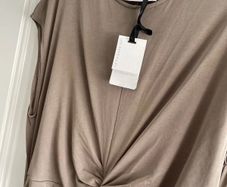 The Edit taupe dress with a knotted front detail Medium - suit size 10 or 12