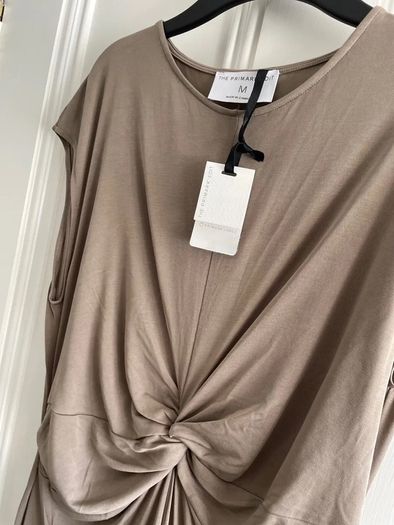 The Edit taupe dress with a knotted front detail Medium - suit size 10 or 12